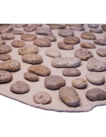 Masszázsszőnyeg Természetes kavicsok 110x40 cm
