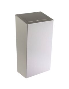 Függesztett szemeteskuka fedővel, 30 l, szatén rozsdamentes acél