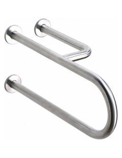 Fix kapaszkodó mozgáskorlátozottak számára, 3 tartóoszlopos, jobbos, 550 mm, fényes felületű