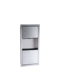 HIT beépíthető készlet; ZZ 300 lapos papírtörlő adagoló + 10 literes beépített hulladékgyűjtő