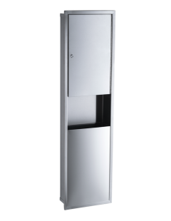 Faneco HIT beépíthető szett; ZZ papírtörlő adagoló 400 lap + rejtett kosár 10 l