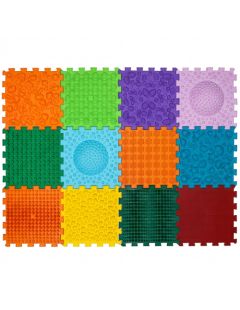 Ortek Mega Mix Puzzle masszázsszőnyeg, 12 darabos