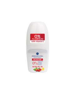 Dermaflora 0% roll-on dezodor 50ml rózsával