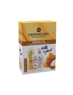 Dermaflora 0% ajándékszett (folyékony szappan + kézkrém + tusfürdő) argánolajjal