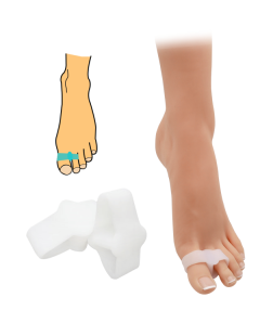 Hallux valgus korrektor ujj- és hüvelykujjvédővel, testhez - 2 db