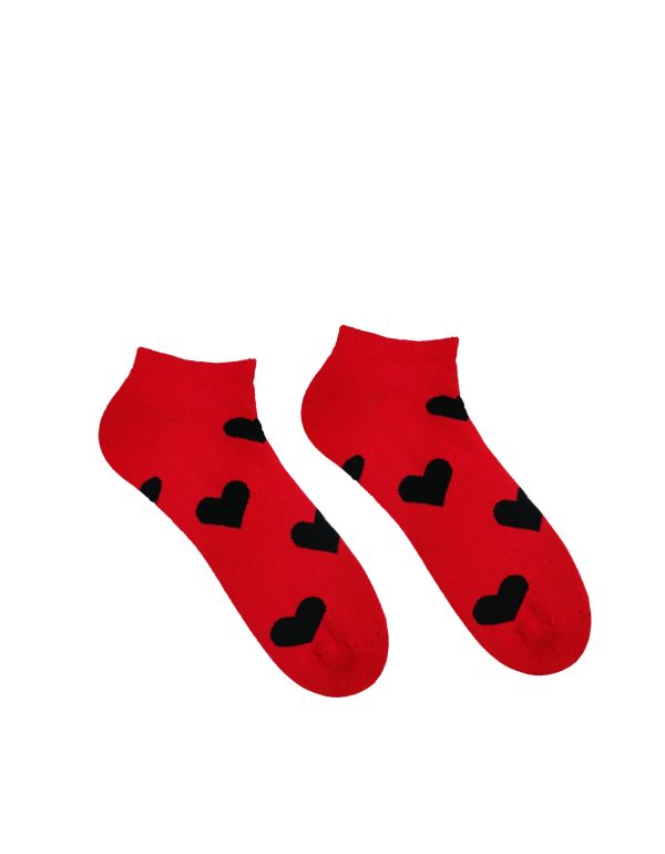Boldog zokni Heart Red - boka
