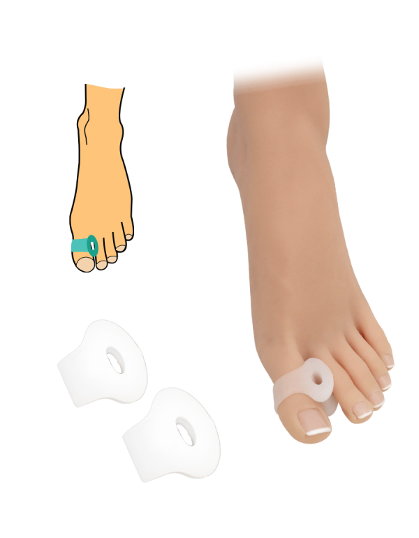 Hallux korrektor hüvellyel és lyukkal - 2 db