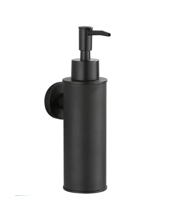 Sydney Black kerek, falra szerelhető szappanadagoló