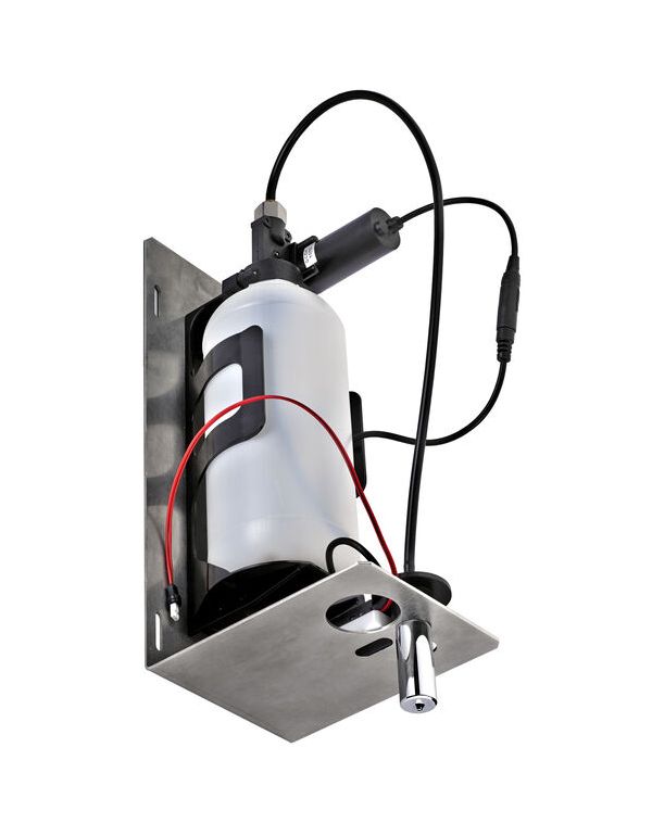 Automatikus, érintésmentes folyékony szappan és fertőtlenítőszer adagoló a tükör mögött 1 l