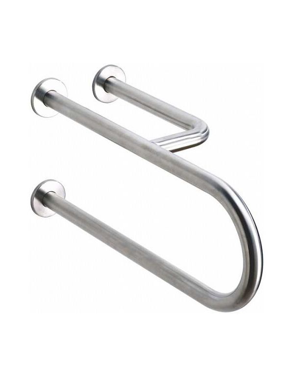 Fix kapaszkodó mozgáskorlátozottak számára, 3 tartókarral, jobb oldali, 550 mm, matt rozsdamentes acél