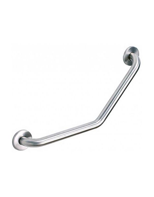 Polírozott rozsdamentes acél korlát 130°-os szöggel mozgáskorlátozottak számára