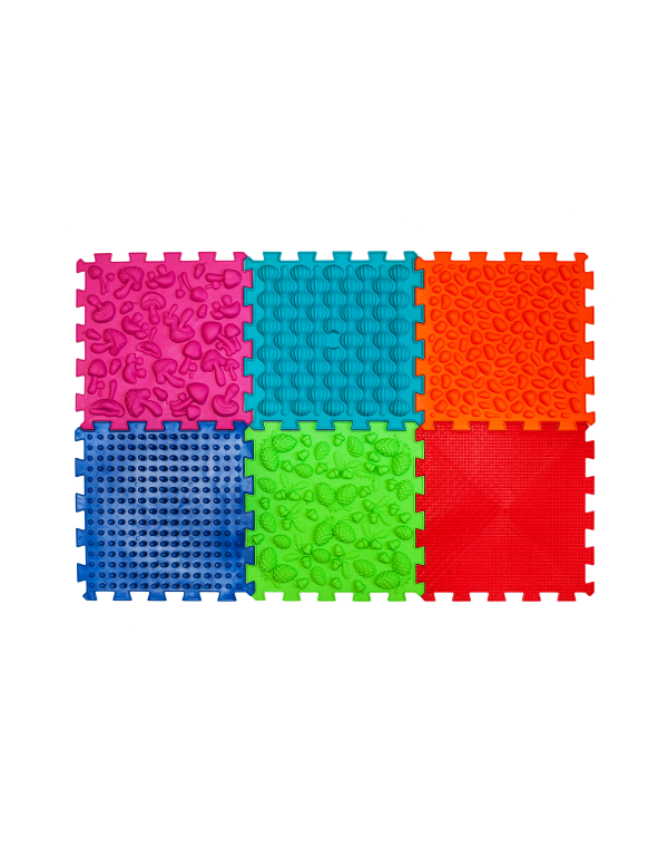 Ortopéd masszázsszőnyeg Puzzle Mix 6 elem