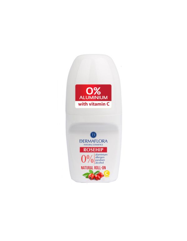 Dermaflora 0% roll-on dezodor 50ml rózsával