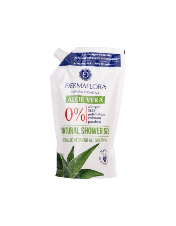 Dermaflora 0% tusfürdő aloe verával 500ml - utántöltő
