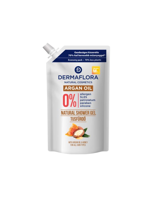 Dermaflora 0% tusfürdő 500 ml argánolajjal - utántöltő