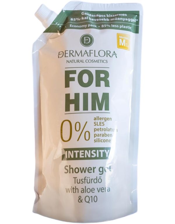 Dermaflora 0% tusfürdő Intensity 500 ml - utántöltő