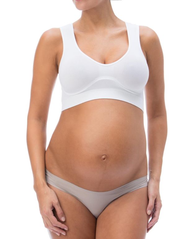 Kismama melltartó széles pamut pánttal