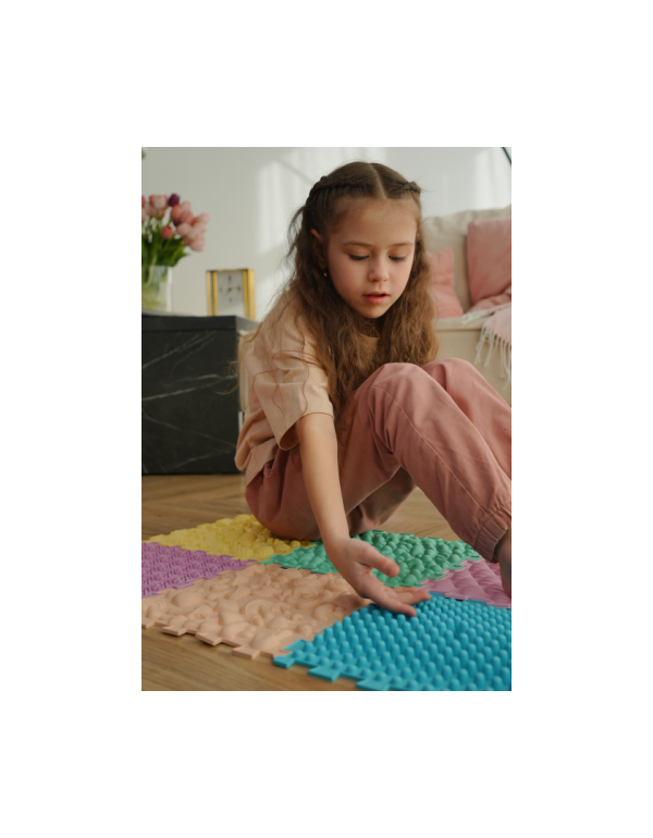 Masszázsmatrac Puzzle Mix Pastel 6 elem