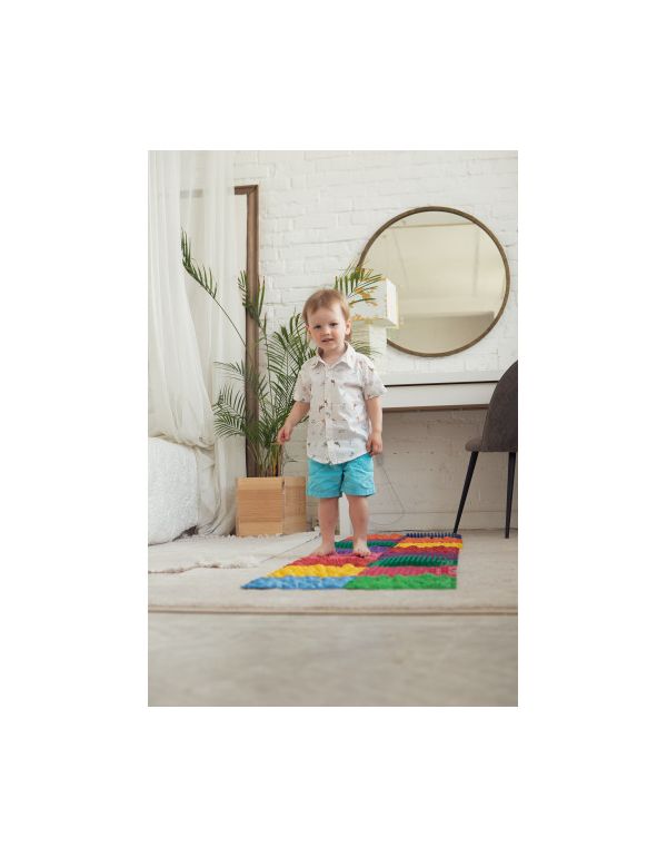 Ortopéd masszázsszőnyeg Puzzle "Mix" 8 elem