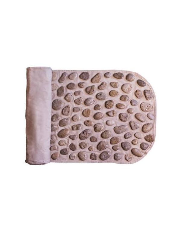 Masszázsszőnyeg Természetes kavicsok 110x40 cm